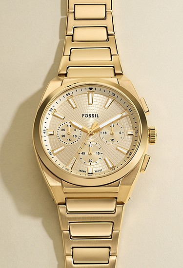 Everett 44mm Chronograph Gold-Tone Stainless Steel Watch - Image 6
