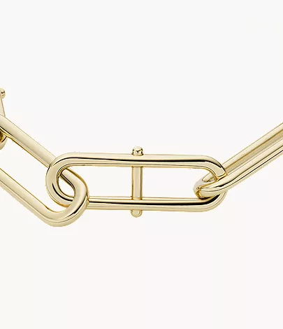 Heritage D-Link Gold-Tone Stainless Steel Chain Bracelet - Image 2