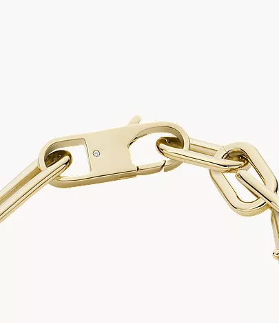 Heritage D-Link Gold-Tone Stainless Steel Chain Bracelet - Image 3