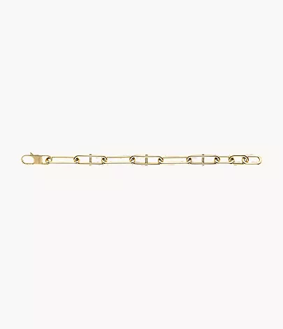 Heritage D-Link Gold-Tone Stainless Steel Chain Bracelet - Image 4