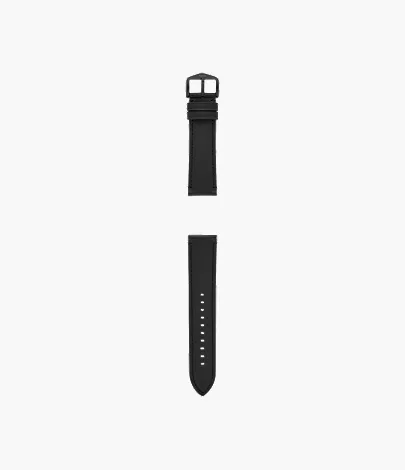 22mm Black LiteHide? Leather Strap - Image 2