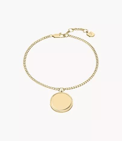 Ellis Gold-Tone Stainless Steel Chain Bracelet