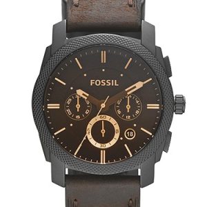 Machine 42mm Chronograph Brown Leather Watch