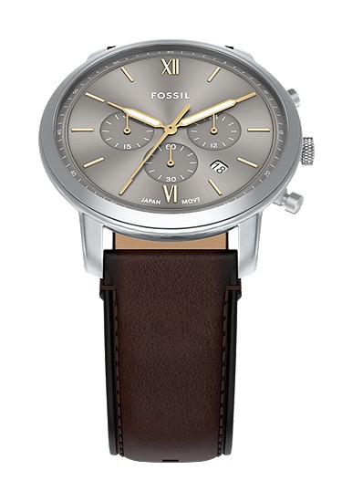 Neutra 44mm Chronograph Brown Leather Watch - Image 5