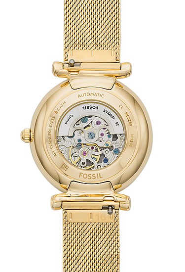Carlie 35mm Automatic Gold-Tone Stainless Steel Mesh Watch - Image 4