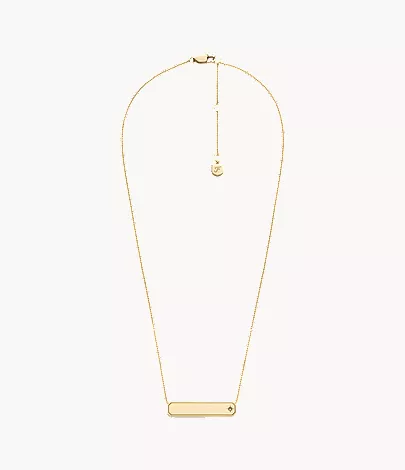 Sadie Gold-Tone Stainless Steel ID Necklace - Image 5