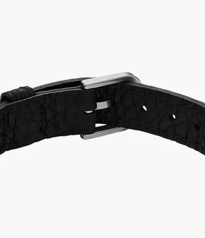 Leather Essentials Black Leather Strap Bracelet - Image 4