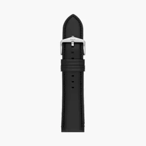 24mm Black LiteHide? Leather Strap