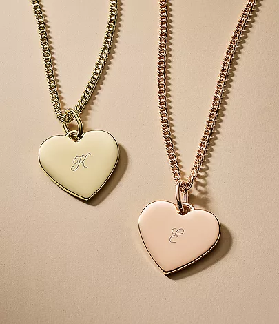 Ellis Heart Rose Gold-Tone Stainless Steel Necklace - Image 3