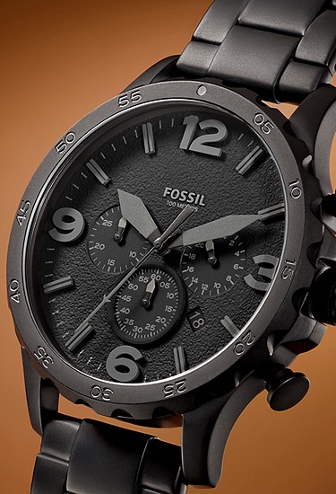 Nate 50mm Chronograph Black Stainless Steel Watch - Image 4