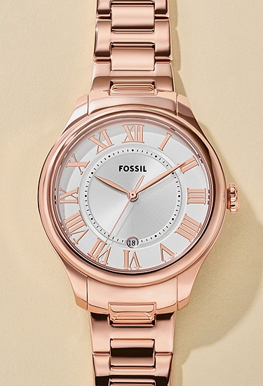 Gilmore 38mm Three-Hand Date Rose Gold-Tone Stainless Steel Watch - Image 5
