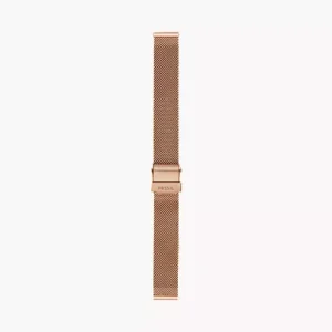14mm Rose Gold-Tone Stainless Steel Mesh Bracelet