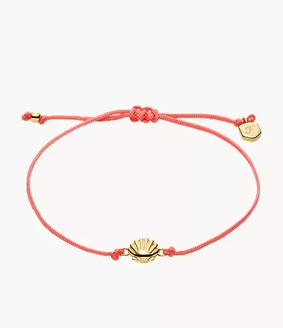 Sutton Mini Moments Coral Gold-Tone Brass Seashell Bracelet