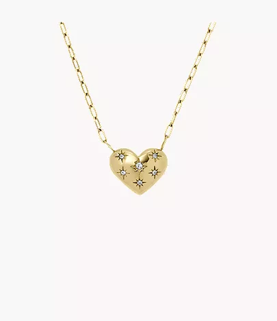 Sadie All My Love Gold-Tone Stainless Steel Heart Pendant Necklace