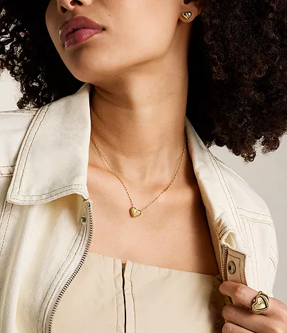Sadie All My Love Gold-Tone Stainless Steel Heart Pendant Necklace - Image 2