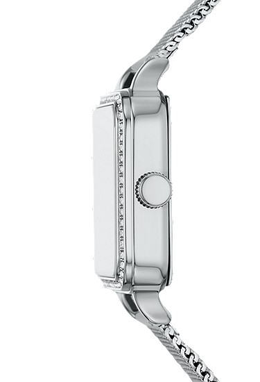 Colleen 28mm Three-Hand Stainless Steel Mesh Watch - Image 3