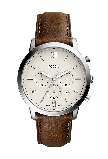 Neutra 44mm Chronograph Brown Leather Watch