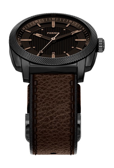 Machine 41mm Three-Hand Date Brown Leather Watch - Image 5