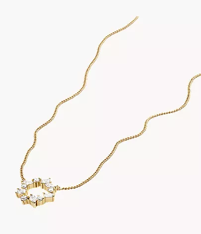 Ellis Mixed Shapes Gold-Tone Brass Pendant Necklace - Image 3