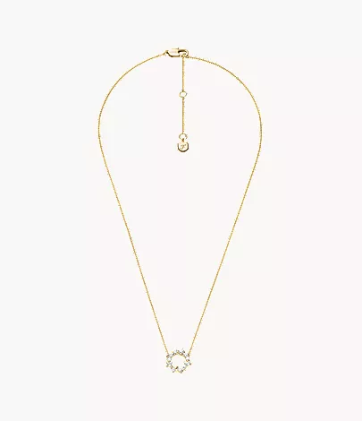 Ellis Mixed Shapes Gold-Tone Brass Pendant Necklace - Image 4