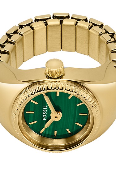 Watch Ring 15mm Two-Hand Gold-Tone Stainless Steel - Image 4