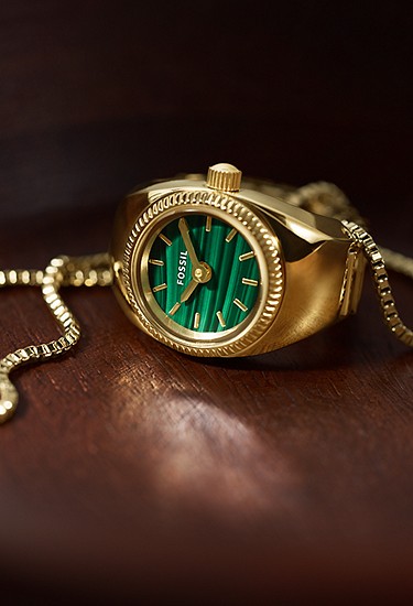 Watch Ring 15mm Two-Hand Gold-Tone Stainless Steel - Image 6