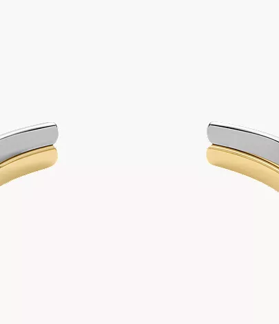 Ellis Domed Collection Two-Tone Stainless Steel Cuff Bracelet - Image 4