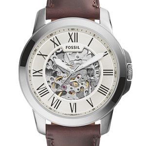 Grant 45mm Automatic Dark Brown Leather Watch