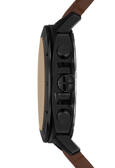 Privateer 45mm Chronograph Brown Leather Watch - Image 3