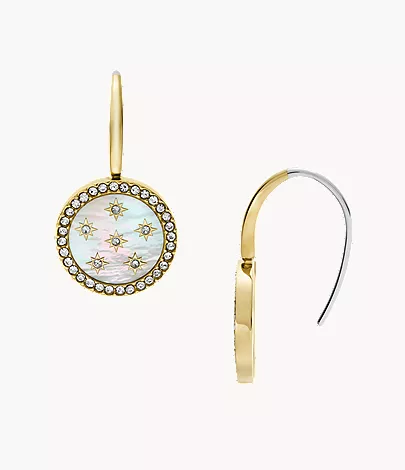 Merrit Northlight Collection Gold-Tone Stainless Steel Drop Earrings