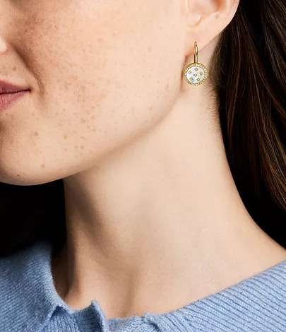 Merrit Northlight Collection Gold-Tone Stainless Steel Drop Earrings - Image 2