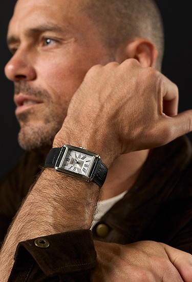Carraway 30mm Three-Hand Black Croco Leather Watch - Image 2