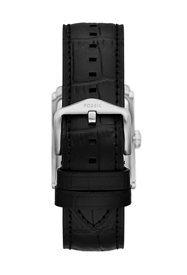 Carraway 30mm Three-Hand Black Croco Leather Watch - Image 3
