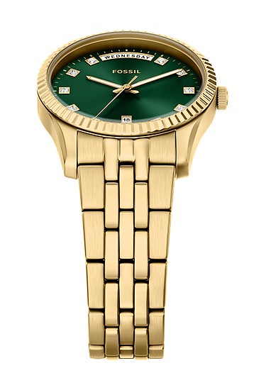 Scarlette 34mm Three-Hand Day-Date Gold-Tone Stainless Steel Watch - Image 5