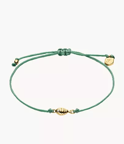 Sutton Mini Moments Seafoam Green Gold-Tone Brass Fish Bracelet