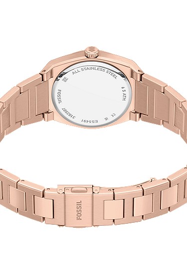 Everett 27mm Three-Hand Rose Gold-Tone Stainless Steel Watch - Image 6