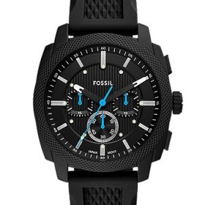 Machine 44mm Chronograph Black Silicone Watch