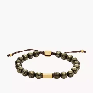Galaxy Beads Gray Pyrite Beaded Bracelet