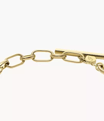 Heritage D-Link Gold-Tone Stainless Steel Chain Bracelet - Image 3