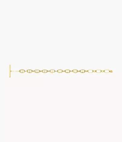 Heritage D-Link Gold-Tone Stainless Steel Chain Bracelet - Image 4