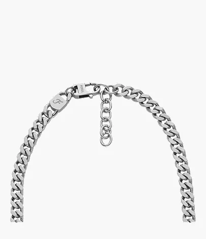 Harlow Linear Texture Chain Stainless Steel Necklace - Image 5