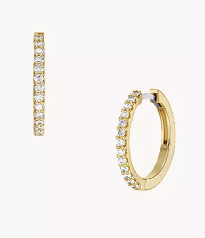 Ellis Pav?? Glitz Gold-Tone Brass Hoop Earrings - Image 2