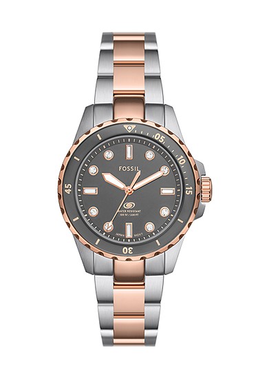 Fossil Blue Dive 36mm Three-Hand Two-Tone Stainless Steel Watch