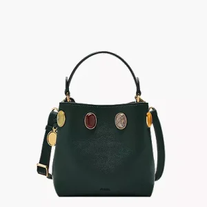 Jessie Leather Small Bucket Crossbody Bag