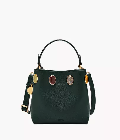 Jessie Leather Small Bucket Crossbody Bag