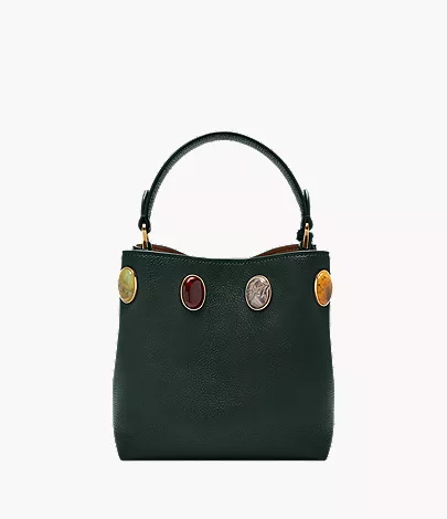 Jessie Leather Small Bucket Crossbody Bag - Image 4