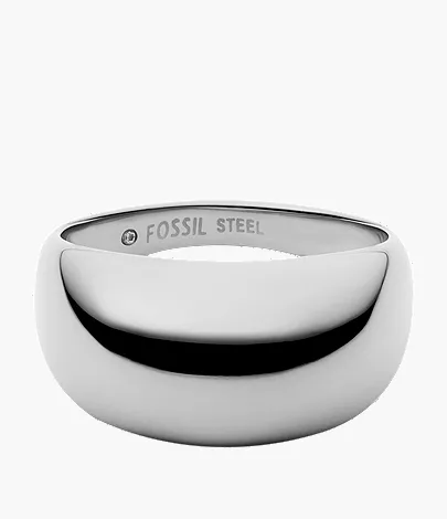 Ellis Domed Collection Stainless Steel Band Ring - Image 2