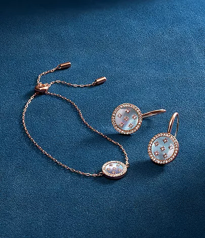 Merrit Northlight Collection Rose Gold-Tone Stainless Steel Drop Earrings - Image 5