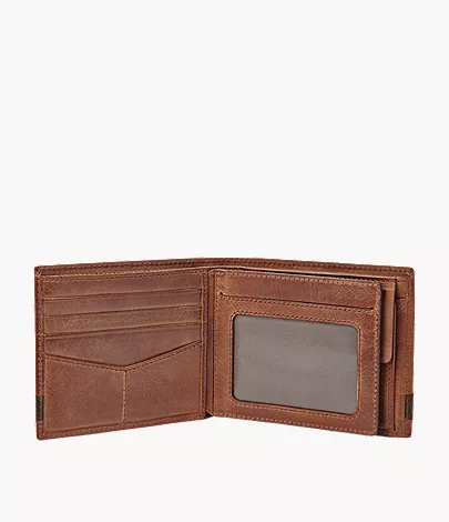 Quinn Leather Large Coin Pocket Bifold Wallet - Image 2
