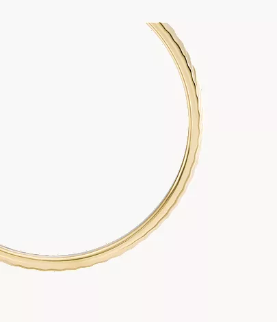 Harlow Linear Texture Gold-Tone Stainless Steel Band Ring - Image 5